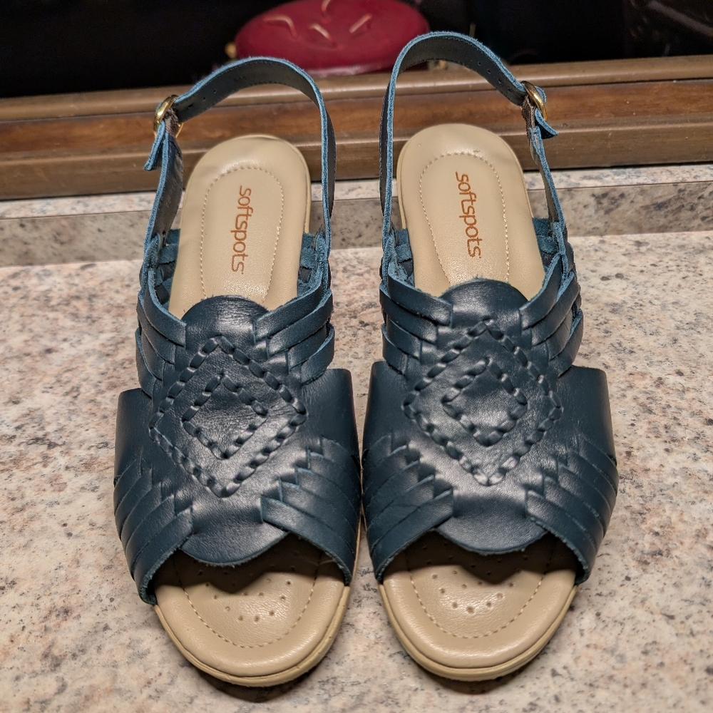 Softspots Women's Tela Teal Blue Sandals